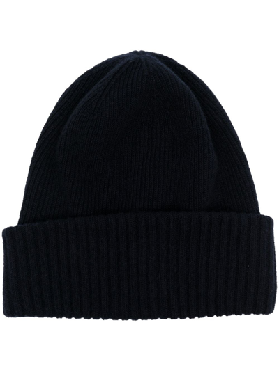 Woolrich Ribbed-knit Wool-cashmere Beanie In Black