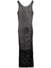 DION LEE METALLIC MESH GOWN