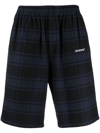 OFF-WHITE CHECKED ELASTICATED SHORTS