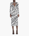 Et Ochs Eleanor Zebra-print Keyhole Midi Dress In Multicolor