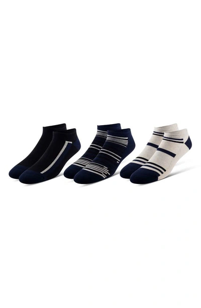 Pair Of Thieves Assorted 3-pack Cushion No-show Socks In Black/ Dk. Navy/ White