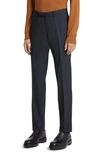 Zegna Wool High Performance Pants In Navy