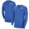 Nike Blue Ucla Bruins 2022 Coach Performance Long Sleeve V-neck T-shirt In Blue