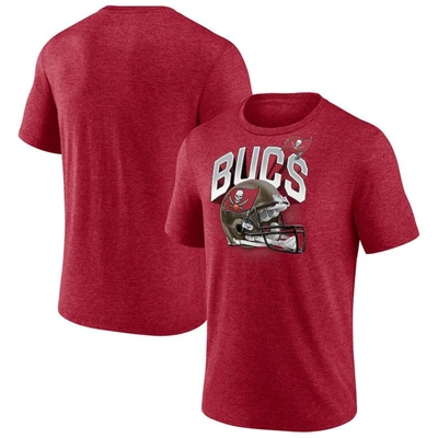 Fanatics Branded Heathered Red Tampa Bay Buccaneers End Around Tri-blend T-shirt