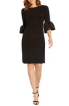 Adrianna Papell Ap1d104729 W Short Fitted Plus Size Cocktail Dress In Black