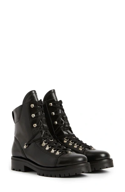 Allsaints Franka Lace-up Hiker Boot In Black