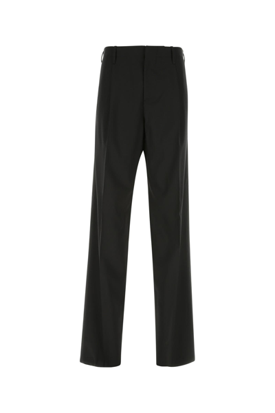 Versace Straight Leg Tailored Pants In Black