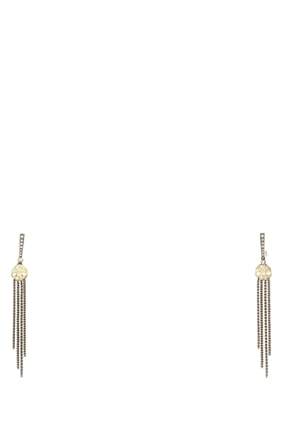 Alexander Mcqueen Gold Metal Earrings Nd  Donna Tu In Brown