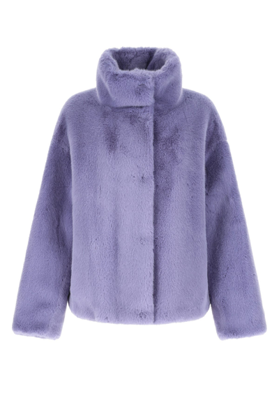 Stand Studio Zendaya Faux-fur Jacket In Purple