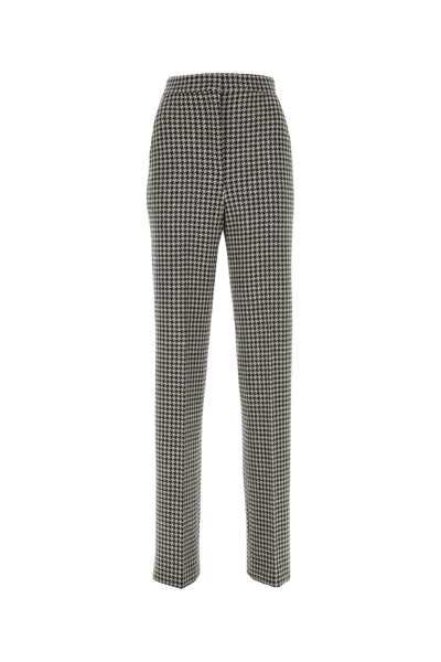 Max Mara Embroidered Wool Locri Pant Nd  Donna 42 In Multicolor