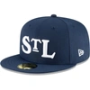 NEW ERA NEW ERA NAVY ST. LOUIS STARS COOPERSTOWN COLLECTION TURN BACK THE CLOCK 59FIFTY FITTED HAT