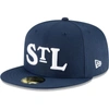 New Era Navy St. Louis Stars Cooperstown Collection Turn Back The Clock 59fifty Fitted Hat In Navy