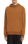 Zegna Oversize Cotton & Cashmere Hoodie In Brown