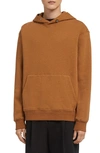 Zegna Drop-shoulder Jersey Hoodie In Vicuna
