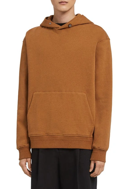 Zegna Oversize Cotton & Cashmere Hoodie In Brown