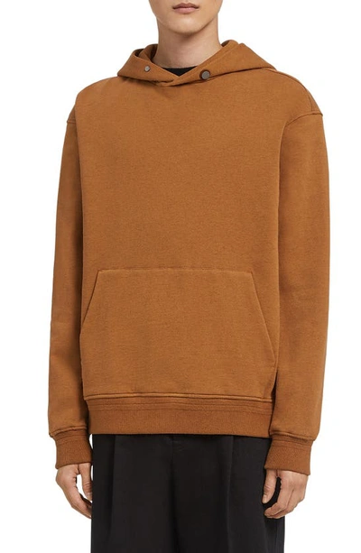 Zegna Drop-shoulder Jersey Hoodie In Vicuna