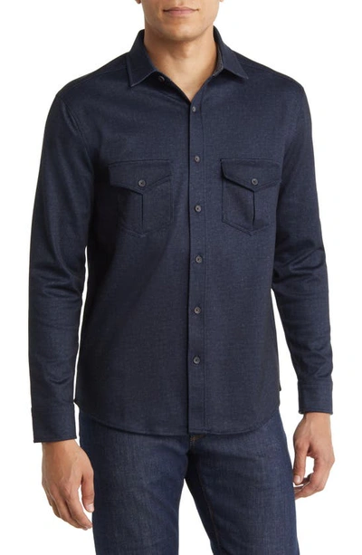 Johnston & Murphy Indigo Button-down Shirt