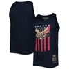 MITCHELL & NESS MITCHELL & NESS NAVY CHARLOTTE HORNETS HARDWOOD CLASSICS AMERICANA STARS AND STRIPES TANK TOP