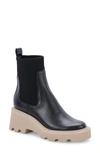 Dolce Vita Women's Hoven H2o Lug-sole Boots Women's Shoes In Onyx Leather
