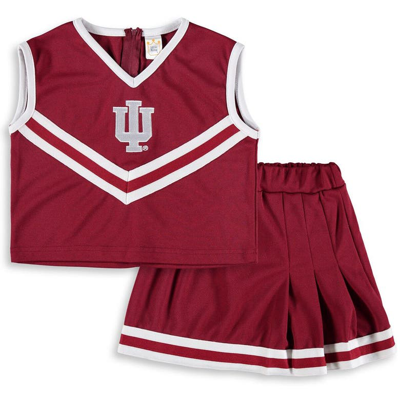 Little King Kids' Girls Youth Crimson Indiana Hoosiers Two-piece Cheer Set