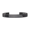 Le Gramme Punched And Brushed Ribbon Bracelet In Titanium With Dlc Treatement 8g In Black_titanium