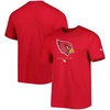 New Era Men's  Cardinal Arizona Cardinals Combine Authentic Ball Logo T-shirt In Cardinal