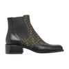 FENDI LEATHER ANKLE BOOTS