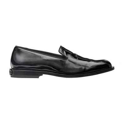 Fendi Patent Leather Slippers In Noir