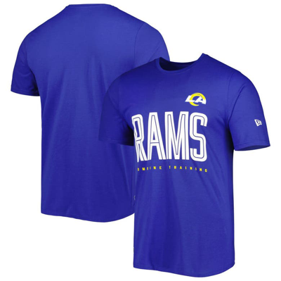 New Era Royal Los Angeles Rams Combine Authentic Training Huddle Up T-shirt
