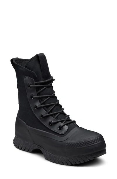 Converse Chuck Taylor® All Star® Lugged 2.0 Waterproof Extra Hi Sneaker In Black/ Black/ Black