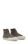 Allsaints Dumont High Top Sneaker In Slate Grey