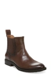 Franco Sarto Linc Womens Leather Ankle Chelsea Boots In Brown