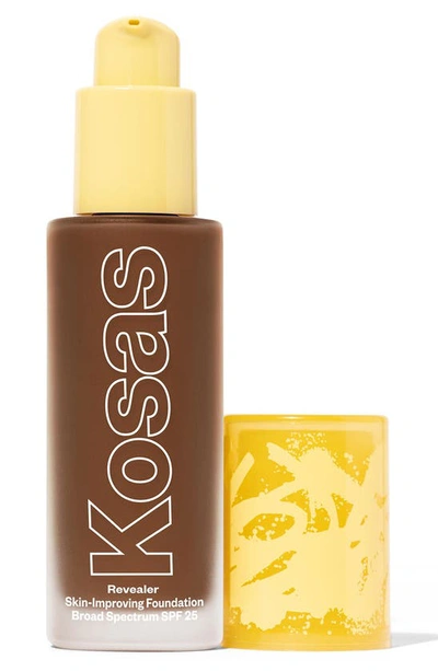 Kosas Revealer Skin-improving Foundation Spf25 With Hyaluronic Acid And Niacinamide Deep Neutral Olive 400