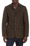 Barbour Quilted Button-front Jacket In Olive