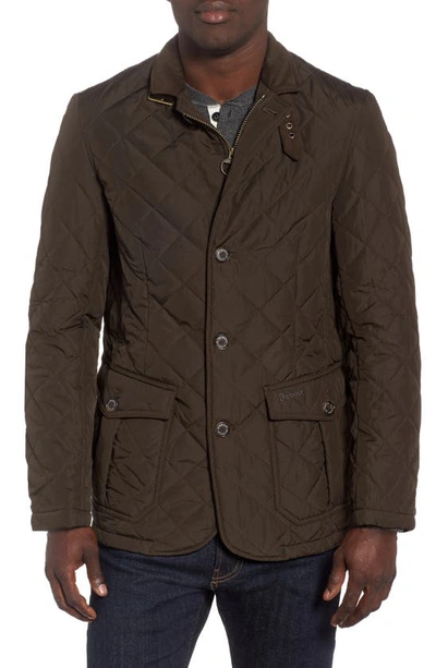 Barbour Quilted Button-front Jacket In Brown