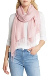 Nordstrom Tissue Weight Wool & Cashmere Scarf In Pink Zephyr