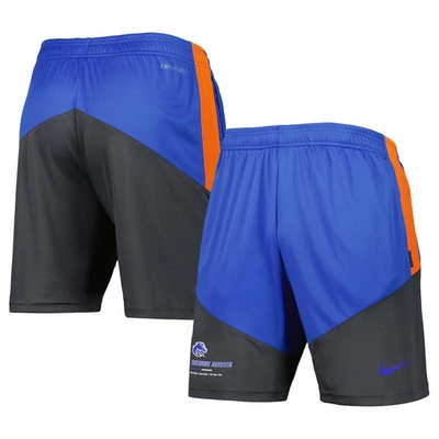 Nike Men's  Royal, Anthracite Boise State Broncos Performance Player Shorts In Royal,anthracite