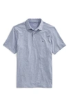 Vineyard Vines Jean Stripe Sankaty Performance Polo In Hammerhead Tejeda