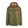 Dsquared2 Quilted Nylon Overshirt Jacket In Sage