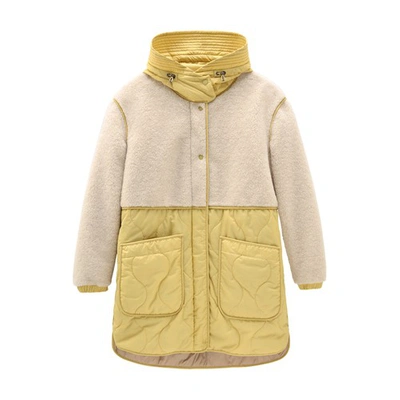 Woolrich Alba Panelled Parka In Harvest Yellow