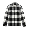 Woolrich Alaskan Check White Black Overshirt In White Buffalo