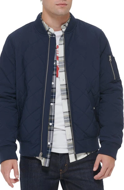 Levi's Flight Bomber Jacket In Navy