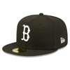 NEW ERA NEW ERA BLACK BOSTON RED SOX TEAM LOGO 59FIFTY FITTED HAT