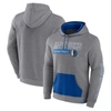 FANATICS FANATICS BRANDED HEATHERED GRAY DALLAS MAVERICKS OFF THE BENCH COLOR BLOCK PULLOVER HOODIE