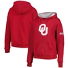 Stadium Athletic Crimson Oklahoma Sooners Big Logo Pullover Hoodie In Cardinal