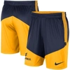 NIKE NIKE NAVY/GOLD WEST VIRGINIA MOUNTAINEERS TEAM PERFORMANCE KNIT SHORTS