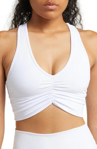 Alo Yoga Wild Thing Racerback Bra In White