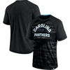 Fanatics Branded Black Carolina Panthers Hail Mary Raglan T-shirt In Black