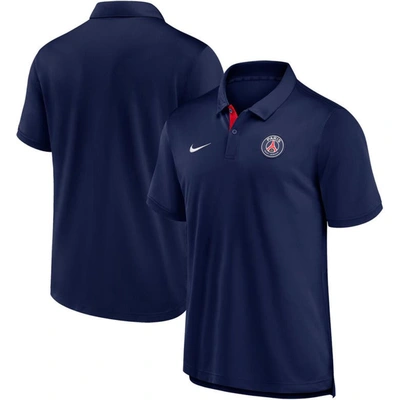 Nike Navy Paris Saint-germain Pique Polo In Blue