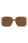 Fendi Graphy 56mm Square Sunglasses In Marron